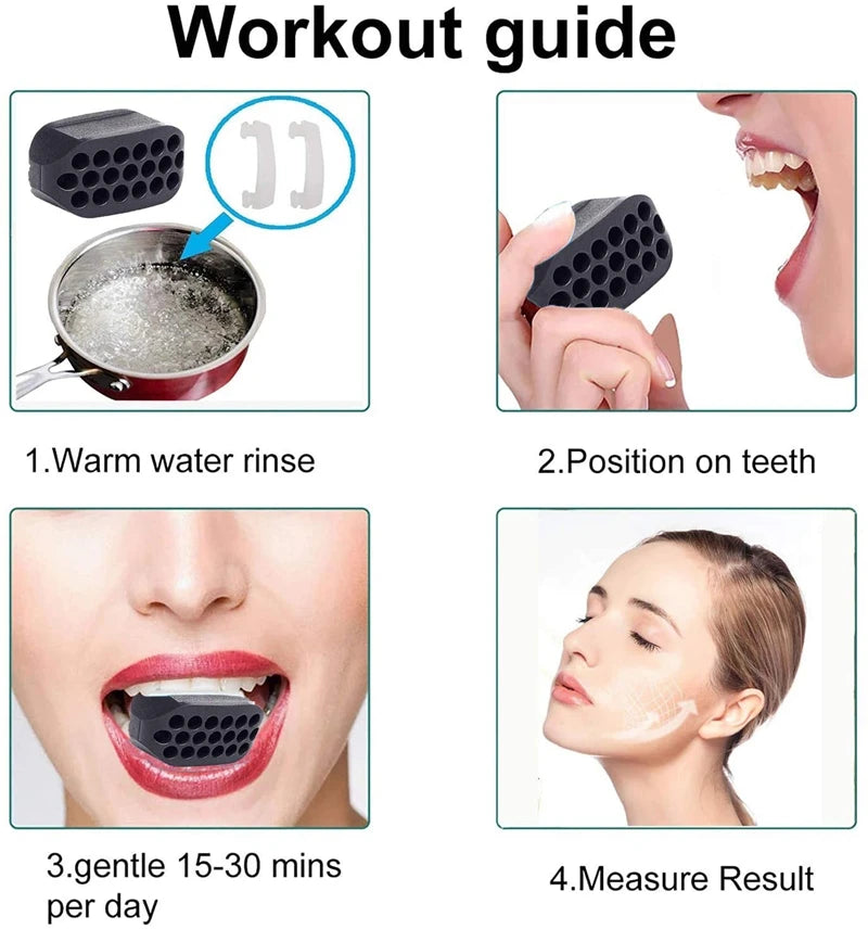 Facial Jaw Exerciser and Neck Slimming Fitness Ball for Jawline Enhancement and Double Chin Reduction