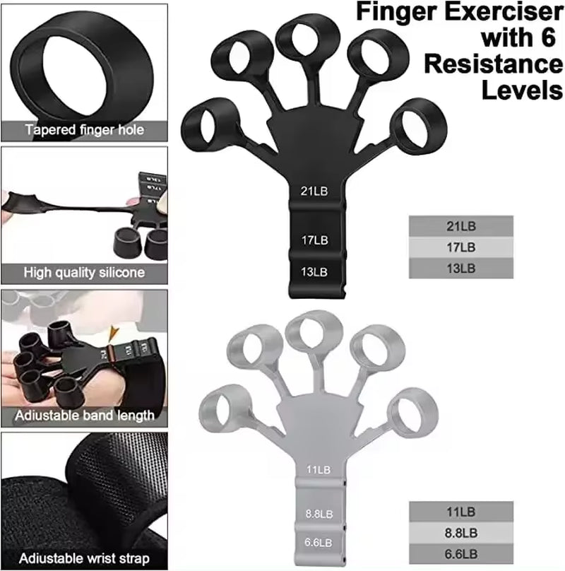 Silicone Grip Training and Exercise Finger Stretcher for Hand Strengthening and Arthritis Relief