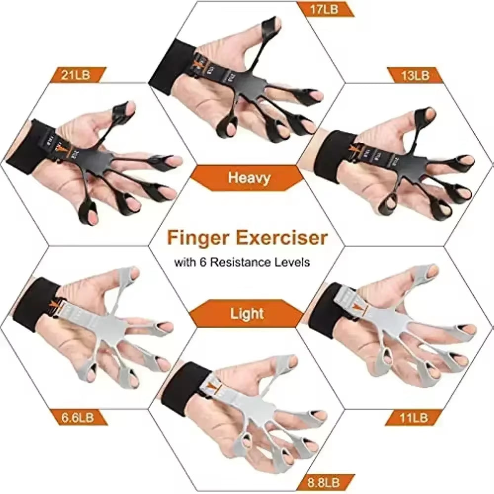 Silicone Grip Training and Exercise Finger Stretcher for Hand Strengthening and Arthritis Relief