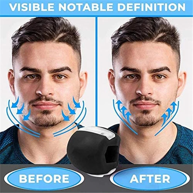 Facial Jaw Exerciser and Neck Slimming Fitness Ball for Jawline Enhancement and Double Chin Reduction